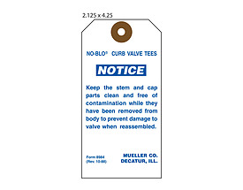 No-Blo Notice Tag