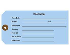Blue Receiving Tag