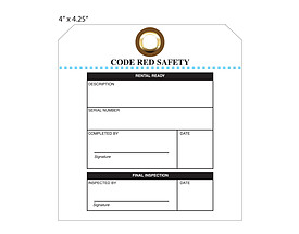 Code Red Safety Rental Inspection Tag