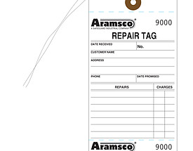 Aramsco Custom Equipment Repair Tag