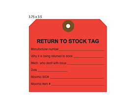 Return To Stock Tag