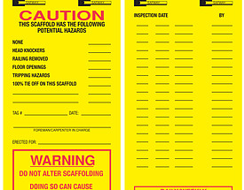 Safway Scaffold Inspection Tag