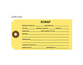 Yellow Scrap Tag