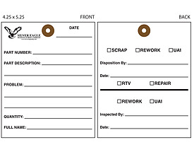 Silver Eagle Scrap/Rework Tag