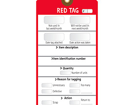 Red Scrap Hang Tag