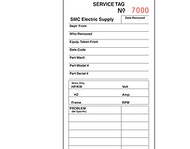 Service Hang Tag - SMC Electric