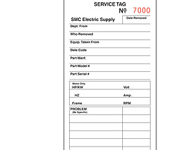 Service Hang Tag - SMC Electric