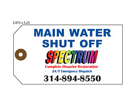 Main Water Shut Off Tag - Spectrum