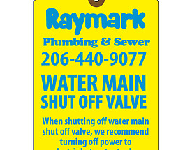 Shut Off Valve Tag - Raymark 