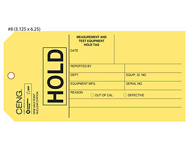 Test Equipment Hold Tag - CENG