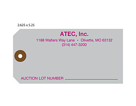 Custom Printed Auction Tags from St. Louis Tag