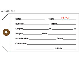 Custom Inventory Hang Tag with Perforation