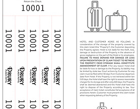 Custom Hotel Luggage Tag - Drury Inn