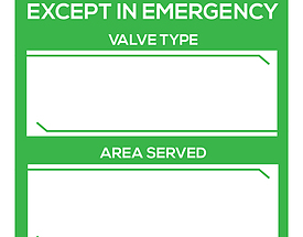 Oxygen Gas – Medical Equipment Tag