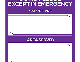 Waste Anesthetic Gas – Medical Equipment Tag