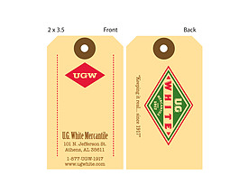 Custom Clipped Corners Hang Tag - UG White