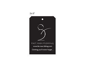 Custom Clipped Corners Hang Tag - Fat Man Fishing