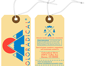 Custom Clipped Corners Hang Tag - Coloradical