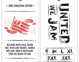 Custom Clipped Corners Hang Tag - United We Jam