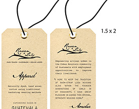 Custom Clipped Corners Hang Tag - Raven & Lily