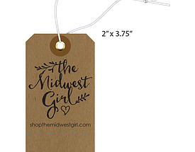 Custom Clipped Corners Hang Tag - Midwest Girl