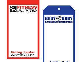 Custom Boutique Hang Tags - Fitness Unlimited & Busy Body