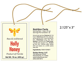 Custom Boutique Hang Tag - Smiley Honey