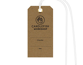 Custom Boutique Hang Tag - Candlefish