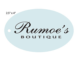 Custom Oval Hang Tag - Rumoe's Boutique