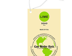 Custom Boutique Hang Tag - Lime Soho