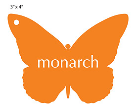 Custom Diecut Corners Hang Tag - Monarch