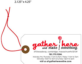 Custom Boutique Hang Tag - Gather Here