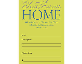Custom Boutique Hang Tag - The Chatham Home