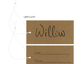 Custom Boutique Hang Tag - Willow Boutique & Salon