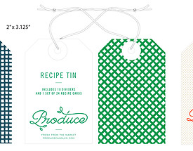 Custom Boutique Hang Tag - Recipe Tin