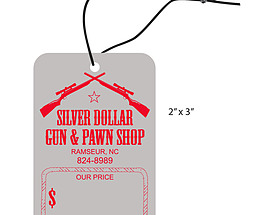 Custom Boutique Hang Tag - Silver Dollar Gun & Pawn Shop