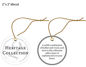 Custom Die Cut Circular Hang Tag - Heritage Collection