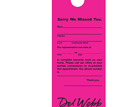 Custom Door Hanger Tag - Del Weeb