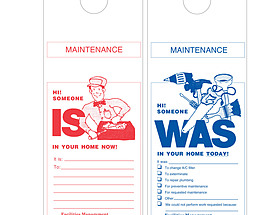 Custom Door Hanger Tag - Maintenance