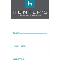 Custom Furniture Hang Tag - Hunter's Furniture