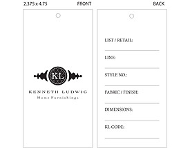 Custom Furniture Hang Tag - Kenneth Ludwig