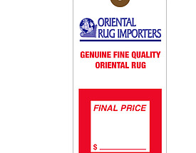 Custom Furniture Hang Tag - Oriental Rug