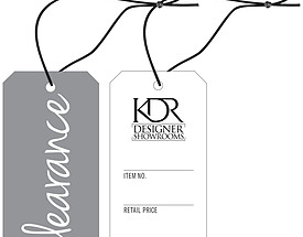 Custom Furniture Hang Tag - KDR Showroom