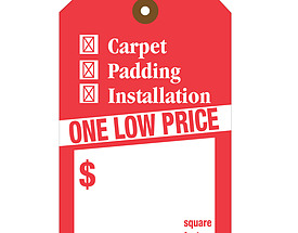 Custom Price Hang Tag - One Low Price