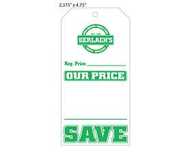 Custom Price Hang Tag - Gerlachs