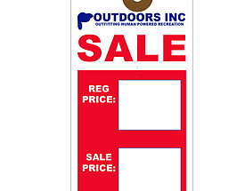 Custom Sale Hang Tag - Outdoors Inc