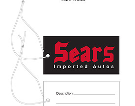 Custom Sale Hang Tag - Sears Imported Autos