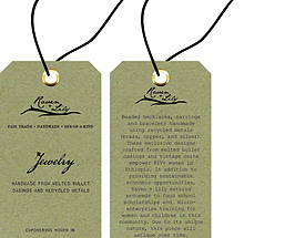 Custom Clipped Corners Hang Tag - Raven & Lily Jewelry