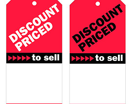 Custom Discount Hang Tag - Clipped Corners