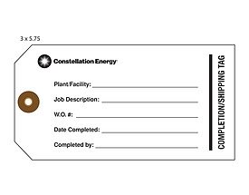 Custom Clipped Corners Shipping Tag - Constellation Energy